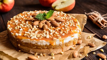 Plant-Powered Apple & Cinnamon Cake with Biscoff Frosting
