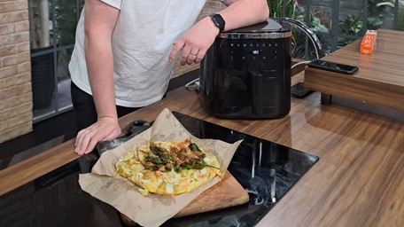 Airfyer Tortilla Vaga with Padron Peppers & Manchego