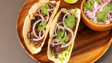 Slow cooker Pulled Beef Mexican Tacos