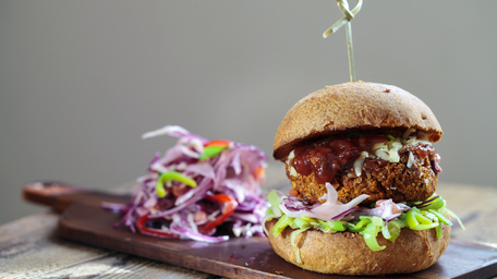 Asian Style Crispy Butternut Squash Burgers