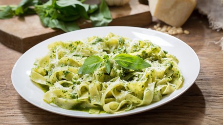 Ham & Pesto Tagliatelle