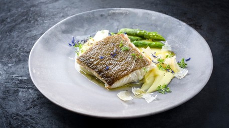 Pan-Fried White Fish with Buttered Root Veg & Parsnip Purée