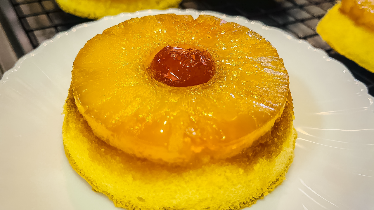 Peach Upside-Down Mini Cakes