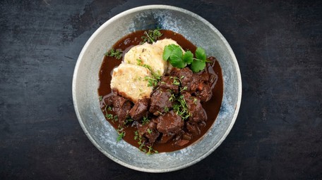 Braised Venison with Ginger & Potato Boxty
