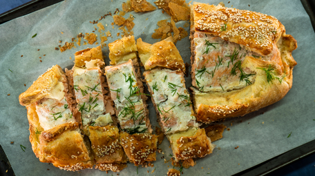 Baked Teriyaki Salmon in Puff Pastry