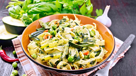 Vegetable and Pappardelle Pasta