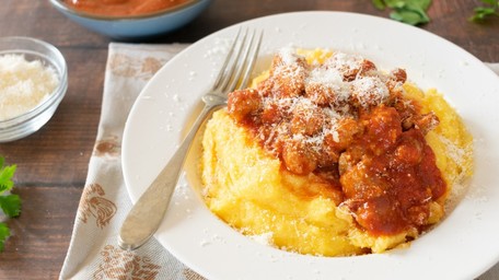 Polenta with Sausage Ragout