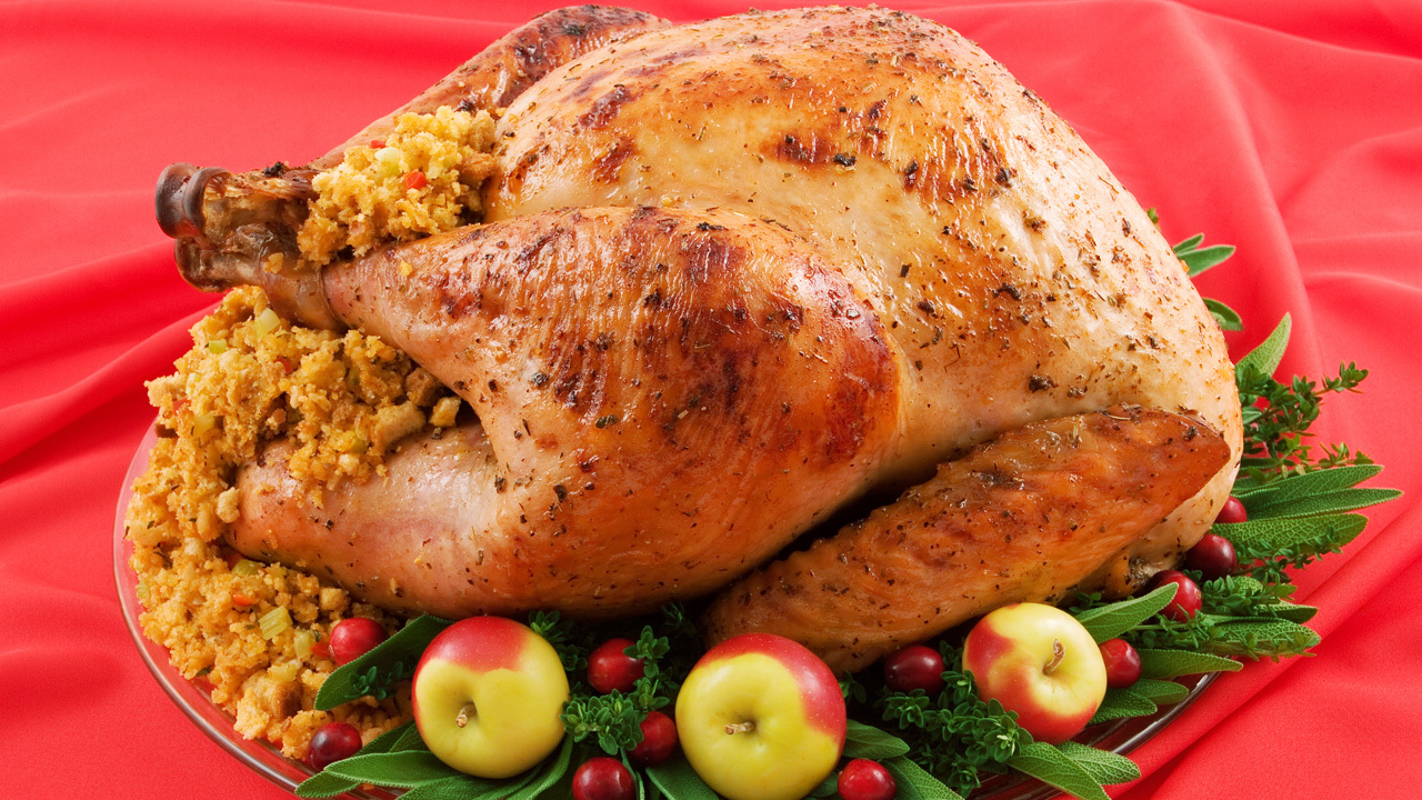Oven Roasted Turkey with Apple, Mixed Herb Stuffing