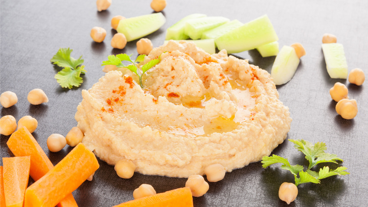 Carrot Tahini and toasted hazelnut salad