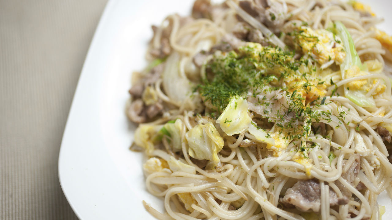 Smoked Paprika Marinated Chicken with an Angel Hair Pasta Stir-Fry