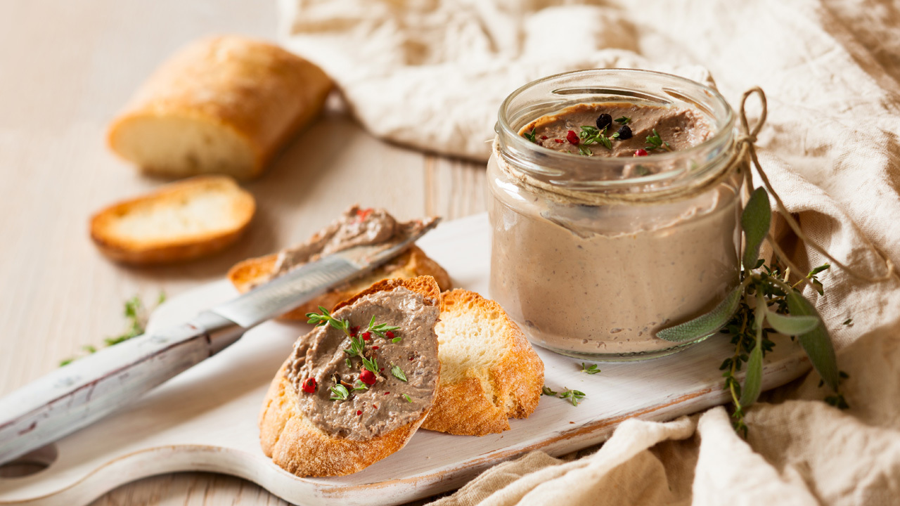Chicken Liver Pate with Caramelised Onions