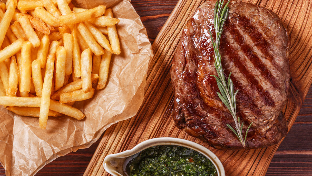 Chimichurri Steak with Parsnip Chips