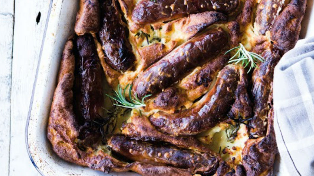 Toad in the Hole with Onion and Mushroom Gravy