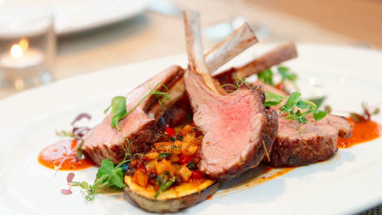 Rack of Lamb, Wild Garlic and Fivemiletown Goats Cheese Crumble