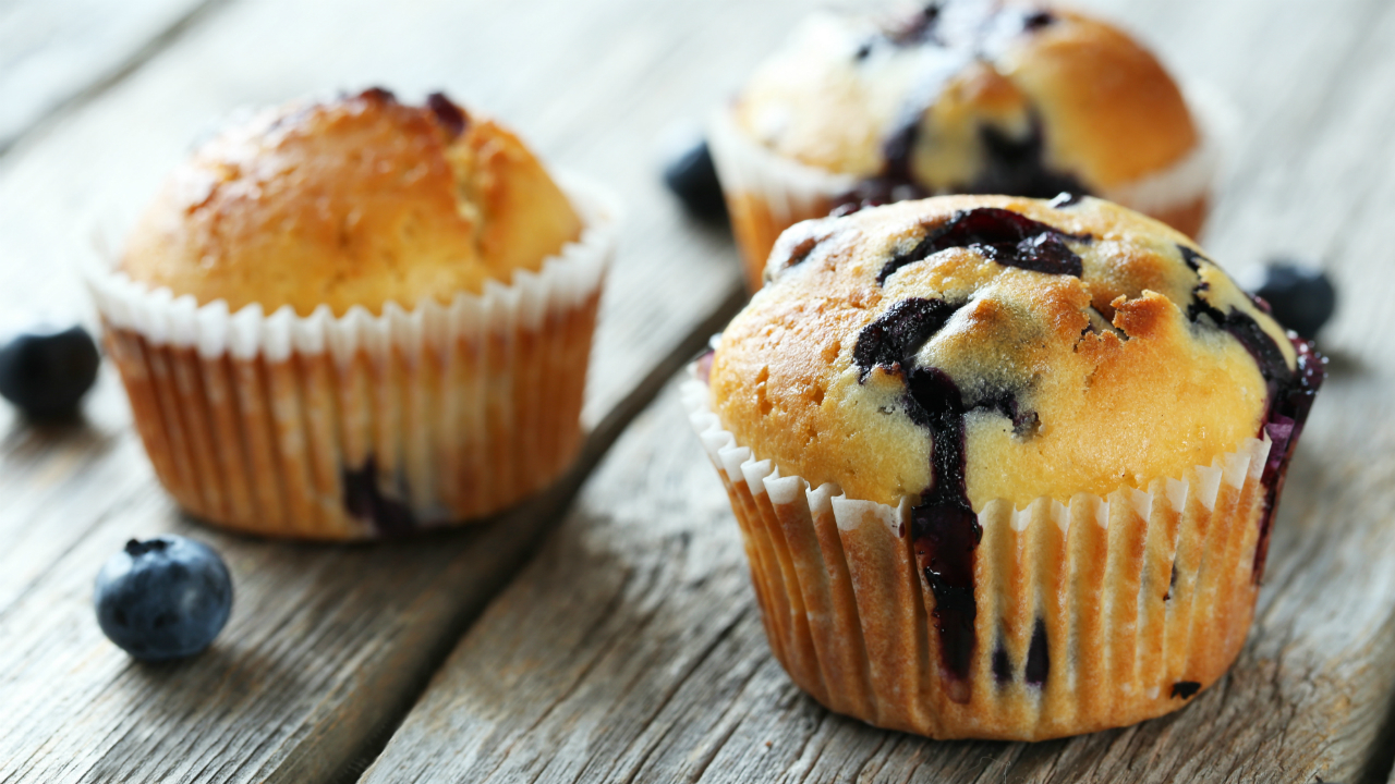 Healthy Blueberry & Lemon Muffins
