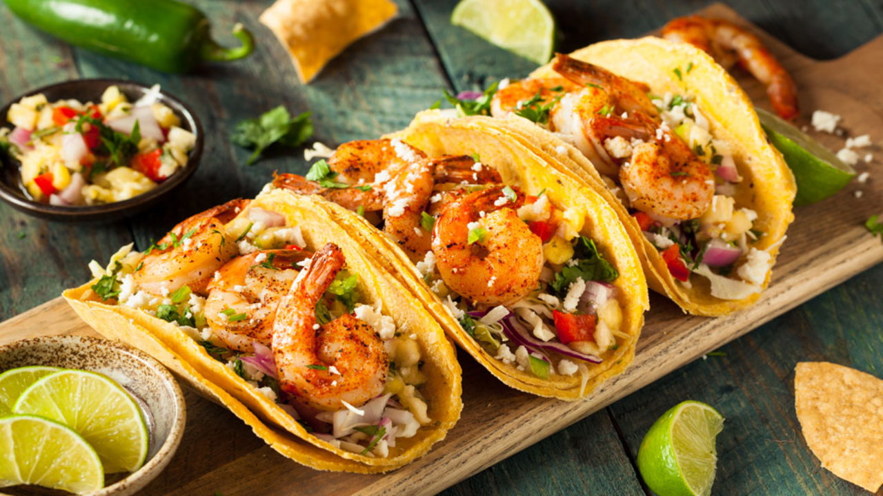 Seared Sweet Chilli Prawn Tacos