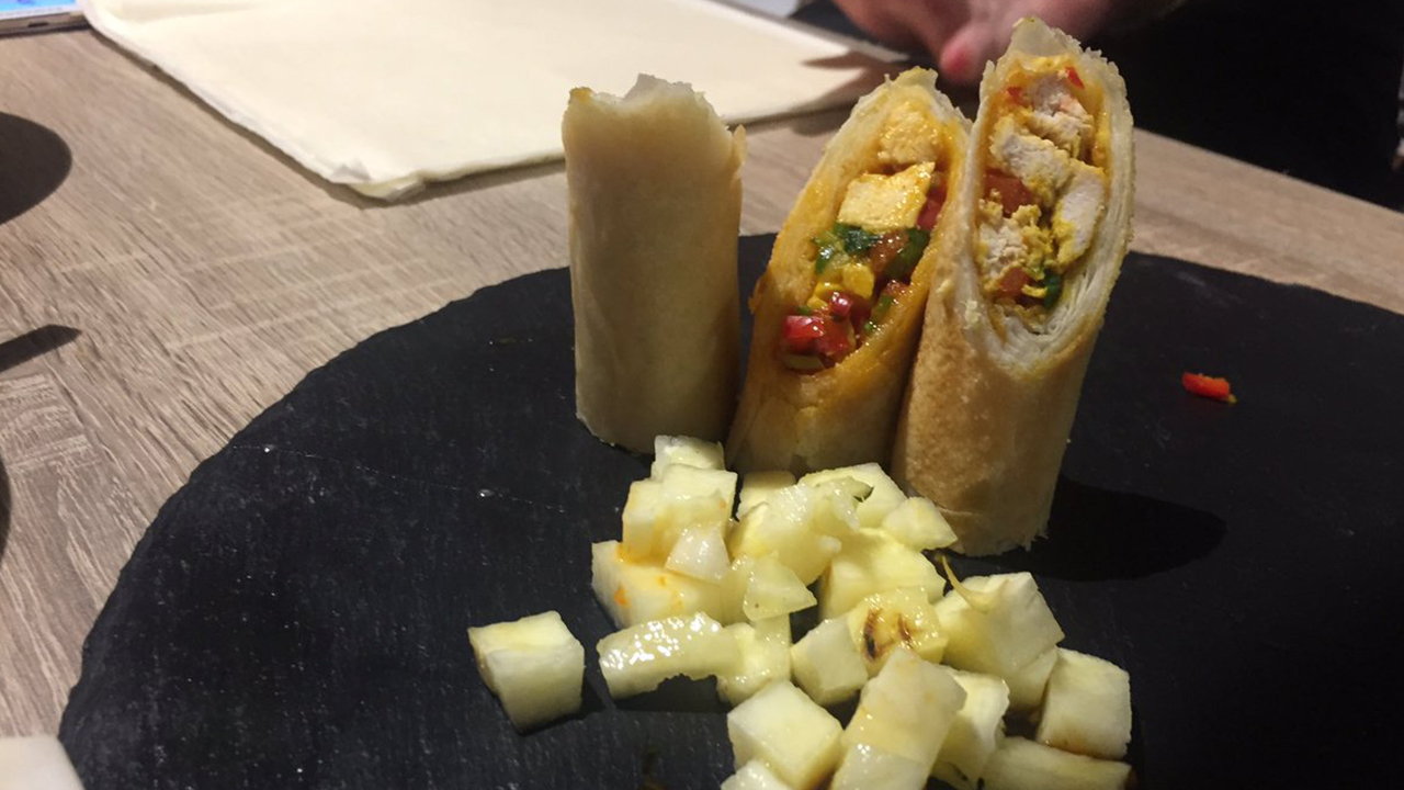 Curried Chicken Spring Rolls