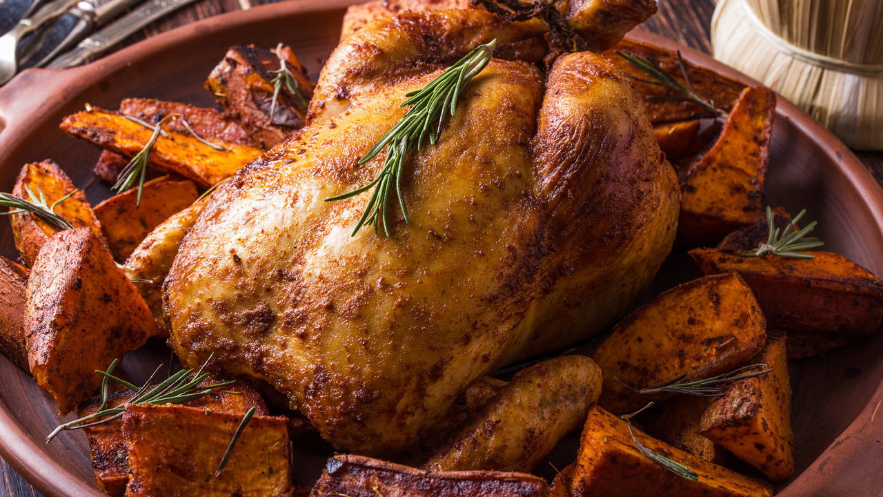 Joe's Spiced chicken, spinach & sweet potato stew