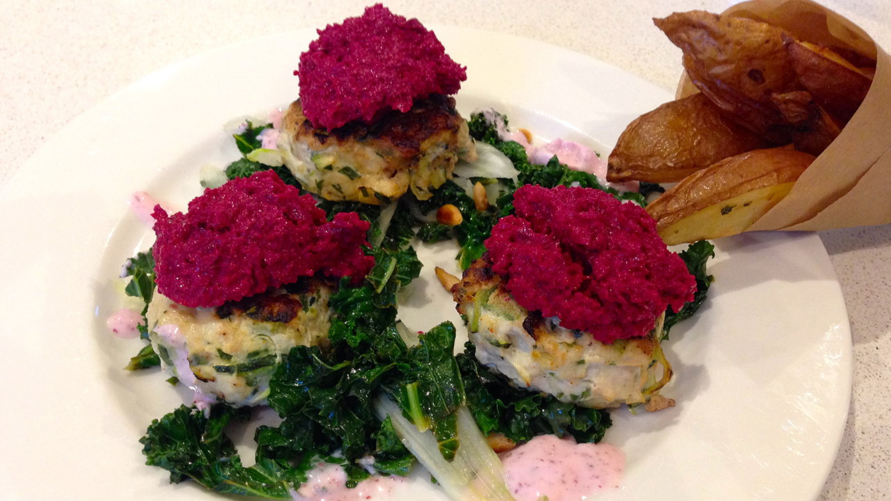 Turkey and courgette burgers