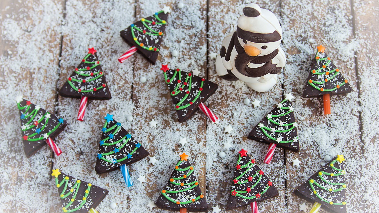 Chocolate Brownies Christmas Trees