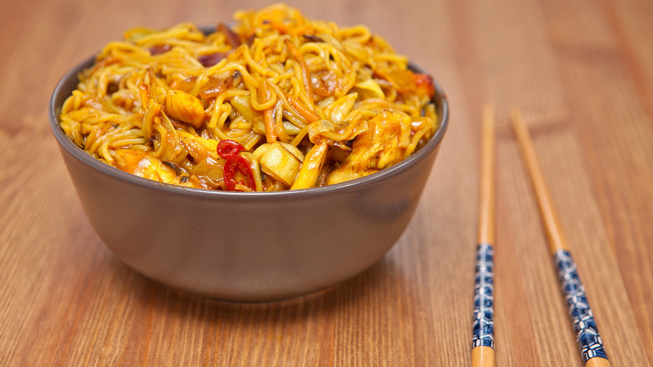 Singapore wok tossed noodles