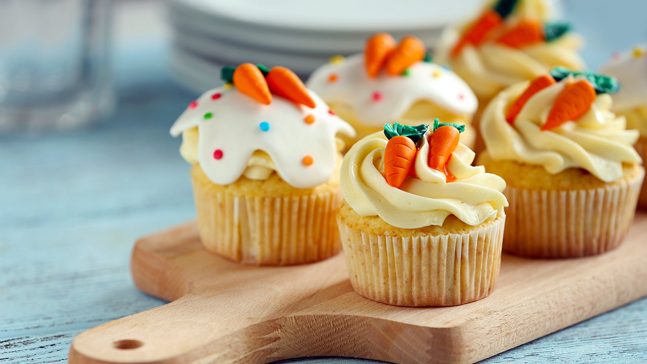 Healthy Easter Carrot Cupcakes