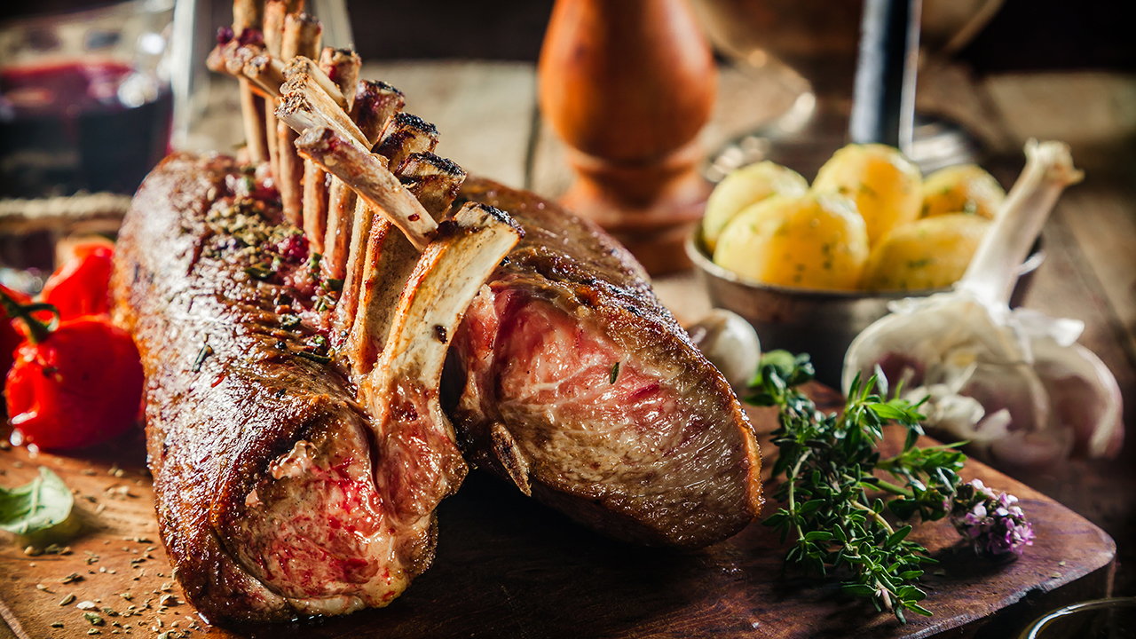 Rack of Lamb and Pea Puree