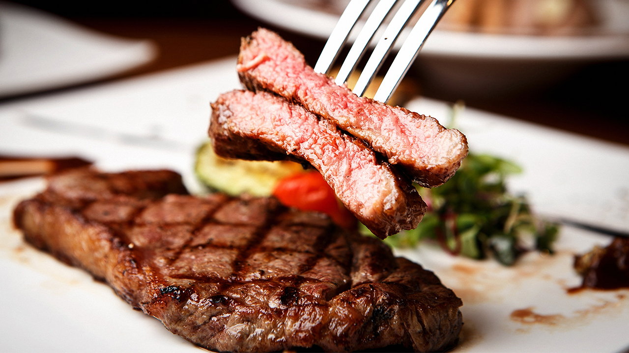 Irish Sirloin steak with tomato and celery salad