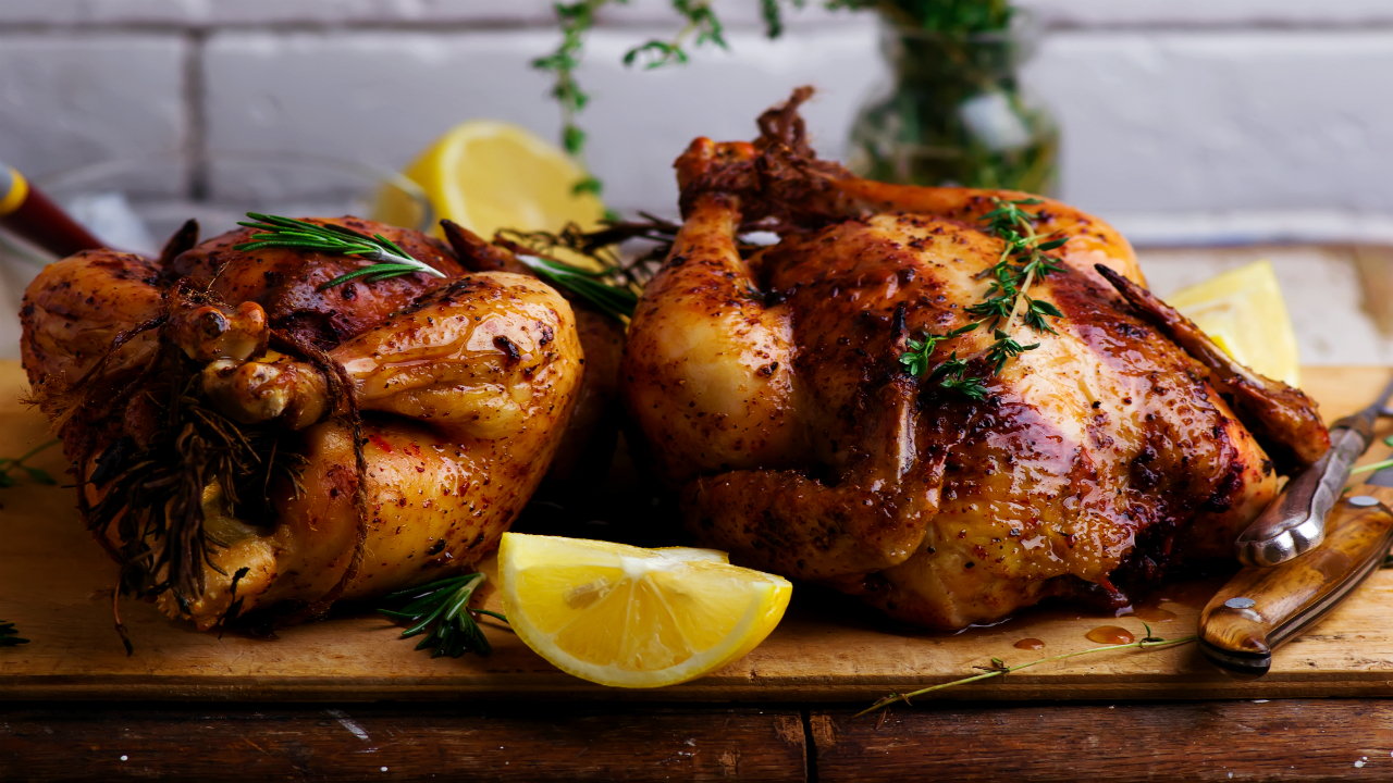 Roast Chicken with Lemon & Courgette Stuffing