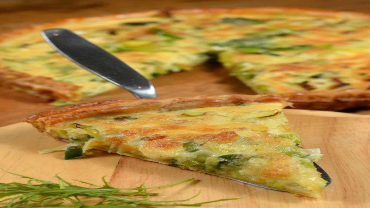 Leek and Cheddar Quiche