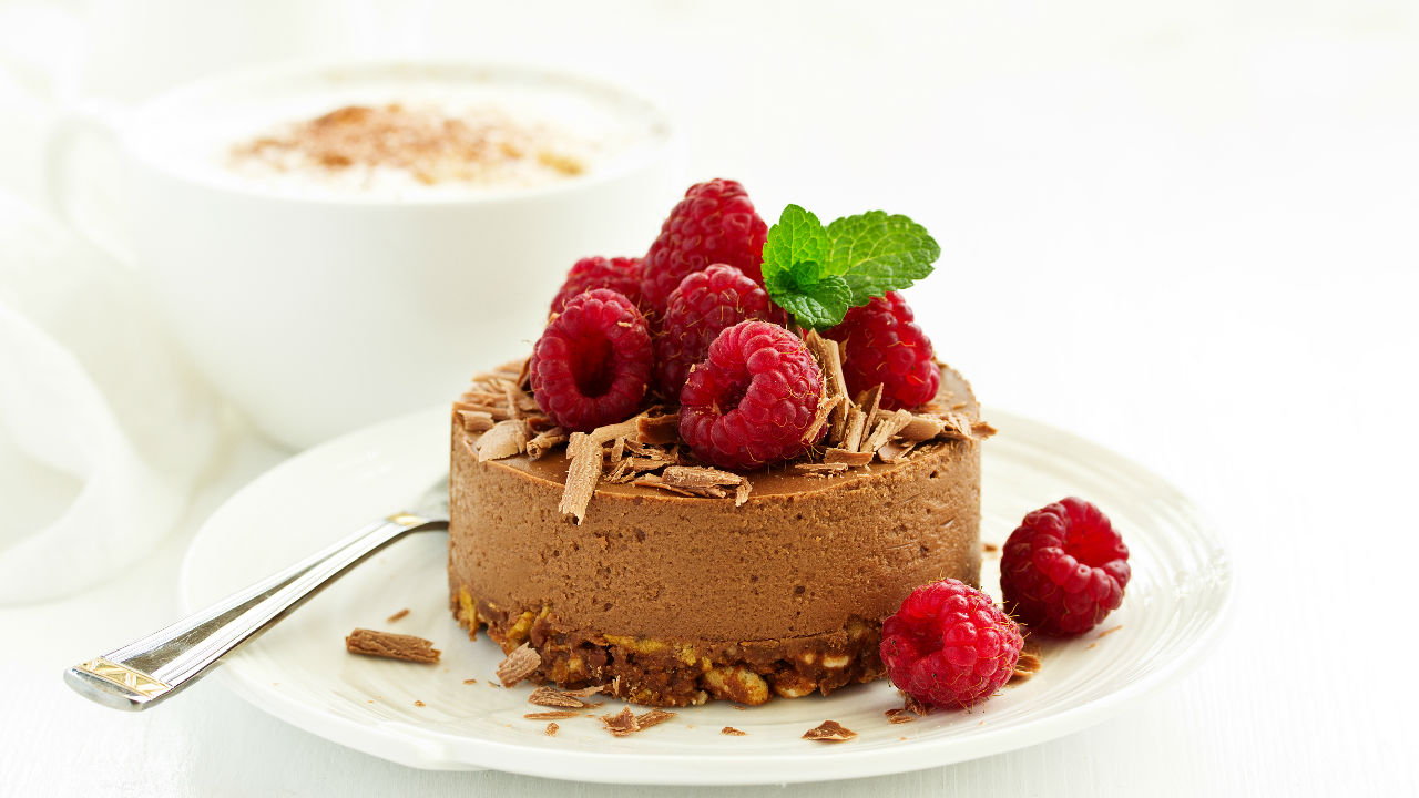 The Happy Pear Chocolate Raspberry Cheesecake