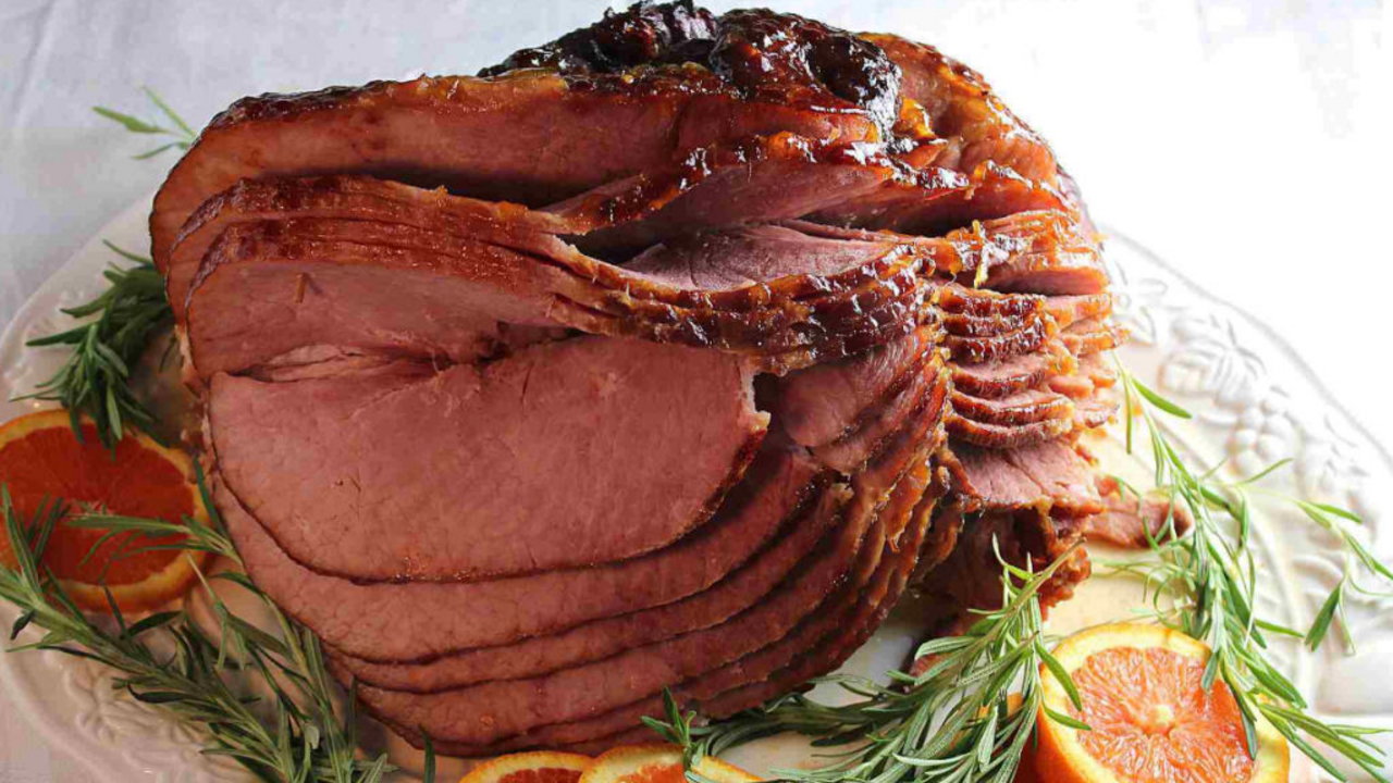 Joe?s Beer cooked ham with Orange