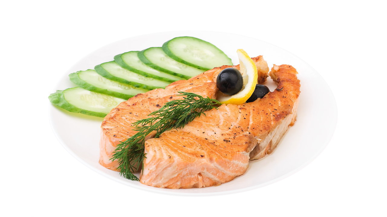 Baked Salmon with Olive tapenade