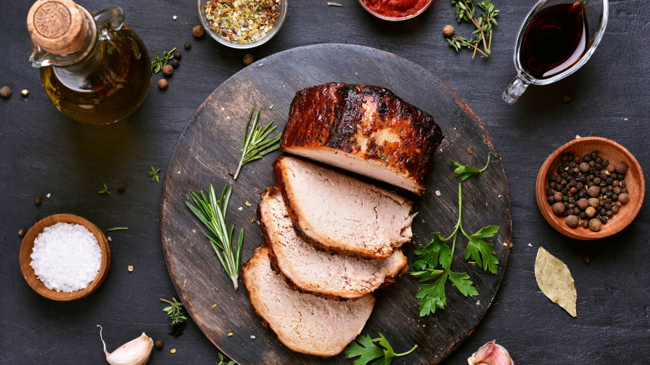 Spiced Pork with Stir Fry Cabbage