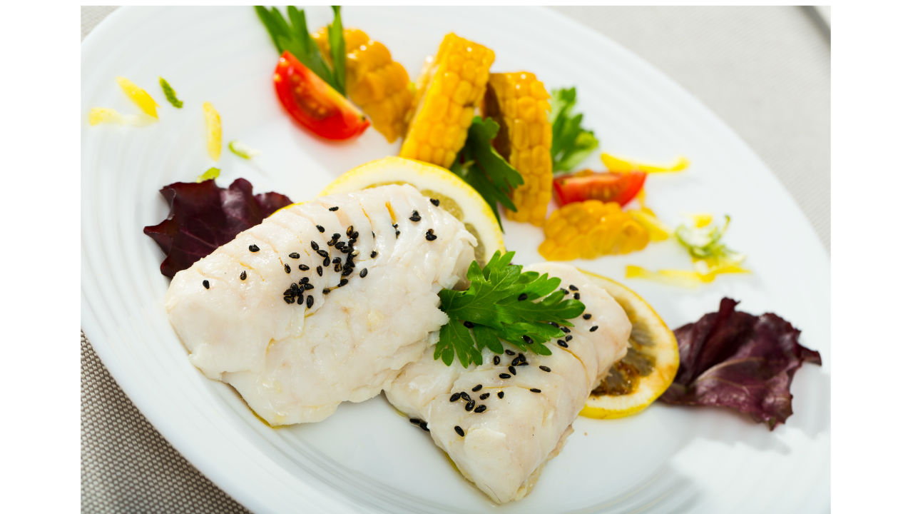 Steamed Atlantic Hake with Ginger, Coriander, Spring Onion and Soy