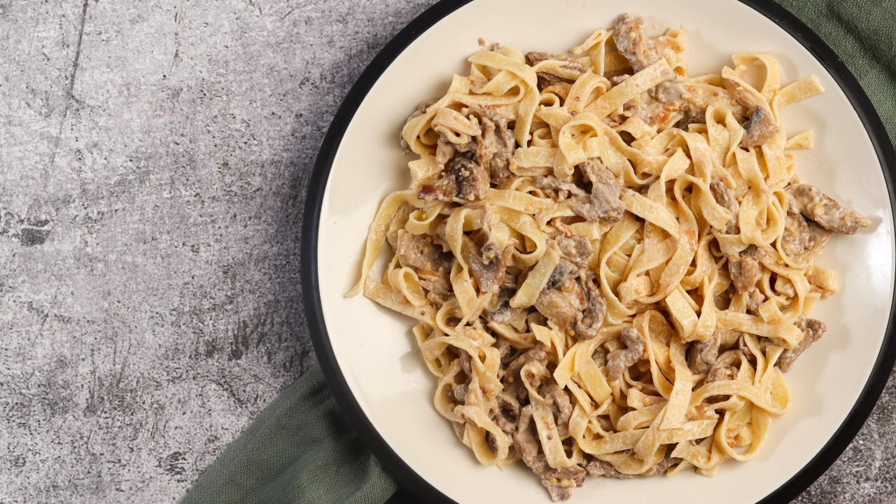 Beef Fillet, Shrimp, Rosemary and Aparagus Pappardelle Pasta Ireland AM